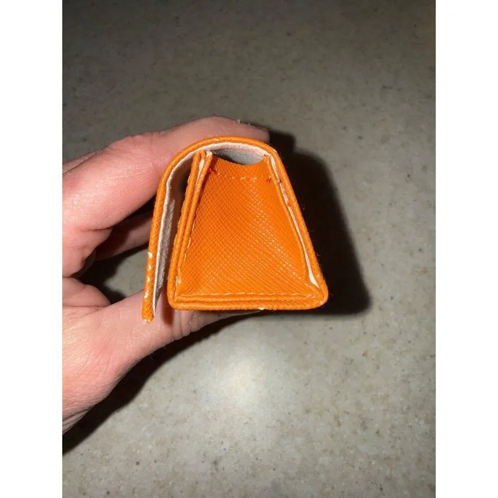 Tory Birch Orange With Gold Logo Reading Glasses Case‎